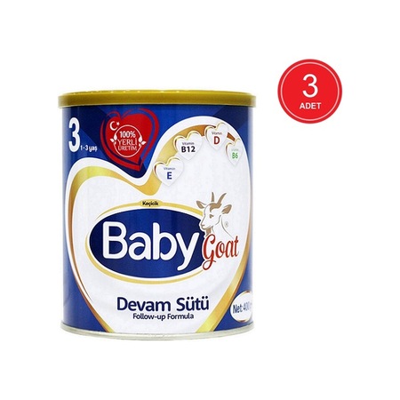 Baby Goat 3 Keçi Sütü Bazlı Devam Sütü 1 - 3 Yaş 3 X 400 G