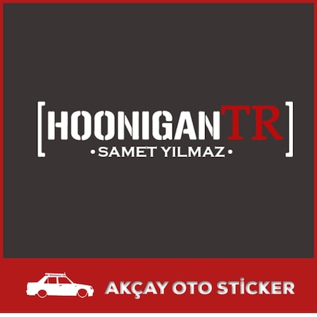 Hoonigan Tr Isme Özel Sticker Isim Sticker Hoonigan Tr Sticker