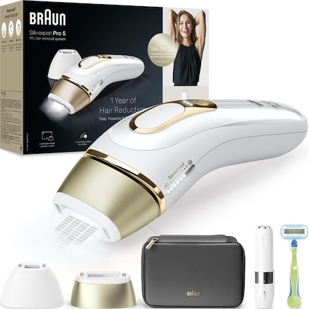 Braun IPL Silk Expert Pro 5 PL5146 2 Başlık İle Tüy Alma Lazer Epilatör + Çanta + Venus Tıraş Bıçağı