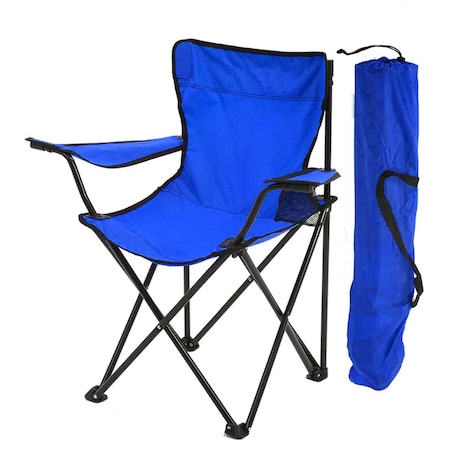 Exent Çantalı Katlanır Kamp Sandalyesi Mavi