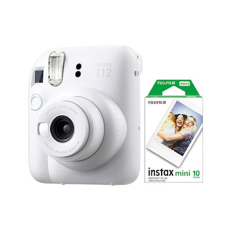 Fujifilm Instax Mini 12 Fotoğraf Makinesi + 10'lu Mini Film Beyaz