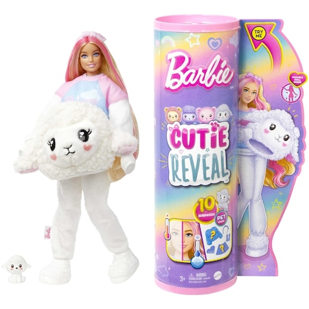Barbie Cutie Reveal Bebekler Barbie Sevimli Kostümler Serisi - Kuzu HKR03