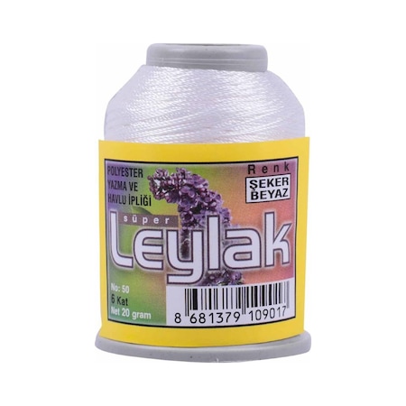 Leylak Oya ve Dantel İpi 20 gr Şeker Beyaz