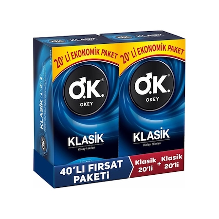 Okey Klasik Prezervatif 40'lı