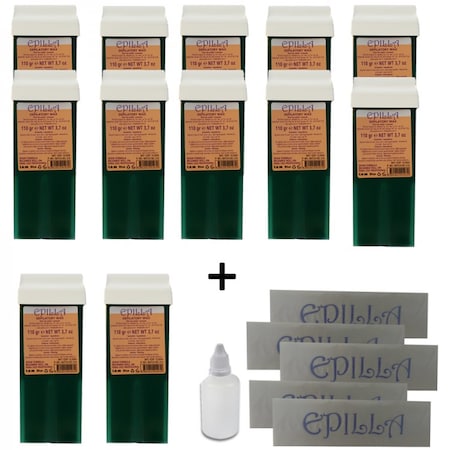 Epilla Mavi Kartuş Roll-On Sir Ağda 110 G 12'li + Ağda Bezi 5 Paket + Ağda Yağı 50 ML