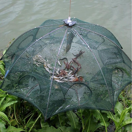Buffer Şemsiye Balık Ağı Yakalama Filesi 16 Cepli Büyük Boy