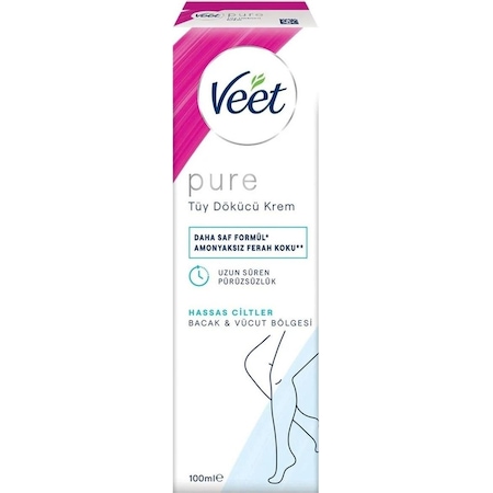 Veet Pure Hassas Ciltler İçin Tüy Dökücü Krem 100 ML