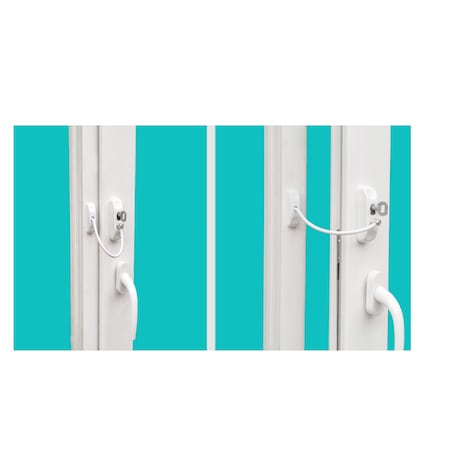 10 Adet Pvc Kapı Pimapen Kilidi Pencere Anahtarlı Halatlı Emniyet Beyaz
