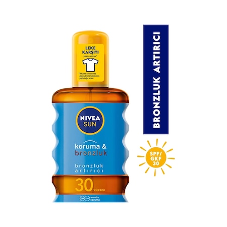 Nivea Spf 30 Bronzluk ve Koruyucu Güneş Yağı 200 ML