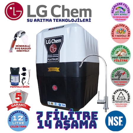 Lg Chem Platınum Pompalı 12 Lt 7 Flt 14 Aşama Su Arıtma Cihazı