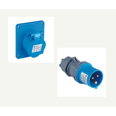 Tekne Karavan Eğik Priz + Fiş Takımi 3X16 Amper 2'Li Set