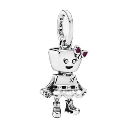 Nur Silver Robot Gümüş Charm Nur-bl00113