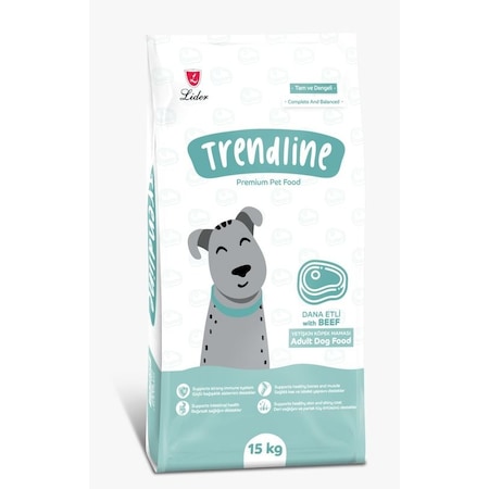 Trendline Biftekli Yetişkin Köpek Maması 15 KG