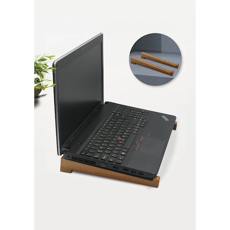 Bk Gift Taşınabilir Ahşap Notebook Laptop Standı