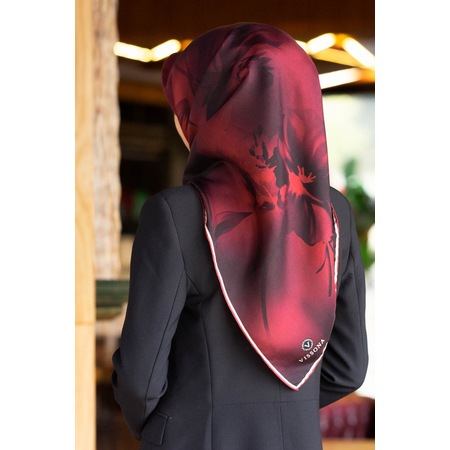 Twill İpek Eşarp Bordo 6269-0018