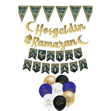 Ramazan Süsleme Seti Hoşgeldin Ramazan Yazısı 4'lü