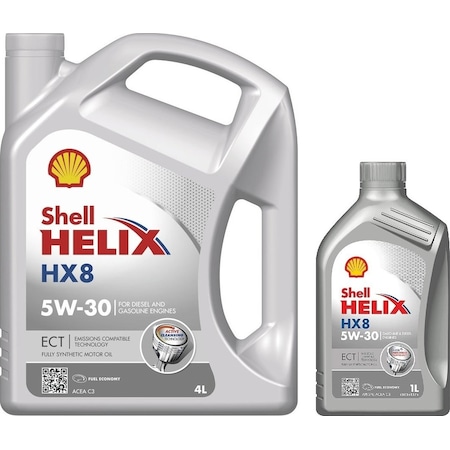 Shell Helix Hx8 Ect C3 5W-30 Dpf Partiküllü Tam Sentetik Motor Yağı 4 L + 1 L