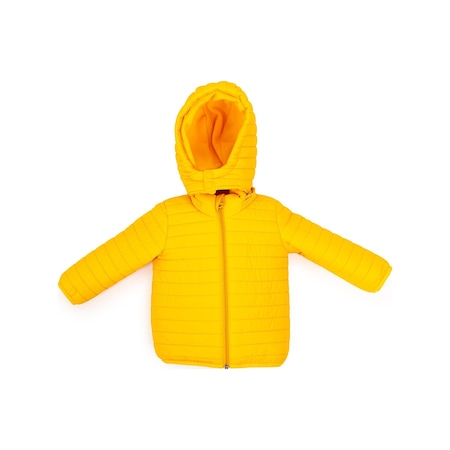 HelloBaby Basic Kapüşonlu Fermuarlı Mont Unisex 23KHLBUMNT002 Koyu Sarı