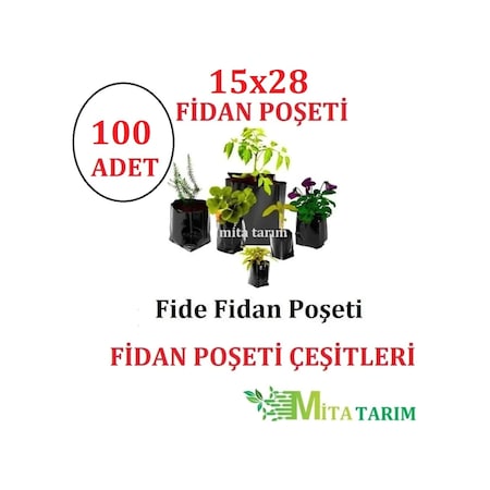 Fide Fidan Poşeti, 15X28, 100 Adet, Kargo Bedava