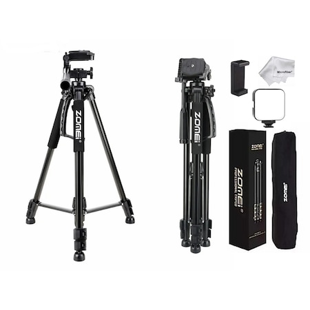 Zomei Z1200 5kg 165cm Profesyonel Tripod + Mini 49 Led Light