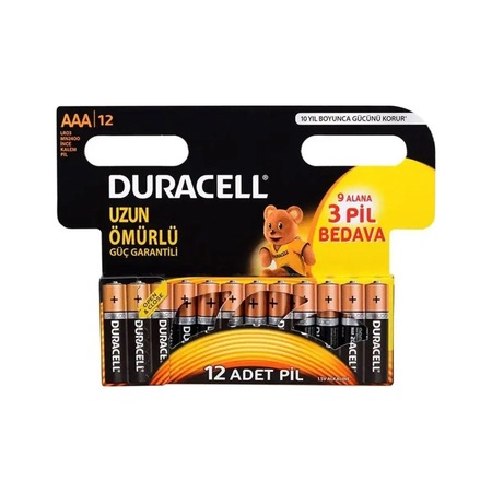 Duracell Pil Aaa Ince Kalem Alkalin 12'Li