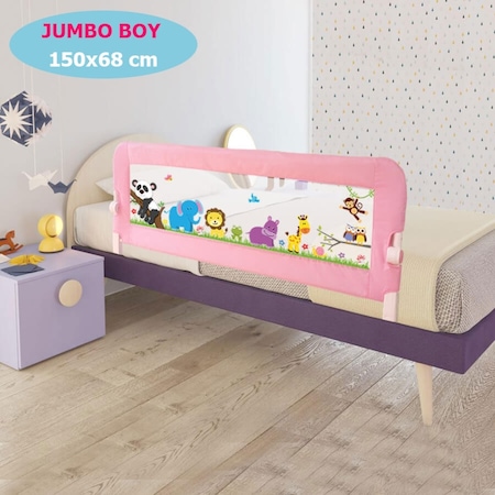 Evokids Animals (150X68 CM) Jumbo Yatak Bariyeri Pembe