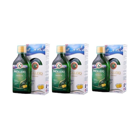 Möller's Omega 3 Limon Aromalı Balık Yağı 3 x 250 ML