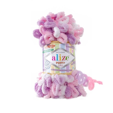 Alize Puffy Color El Örgü İpi (5 Li Paket) - 6051