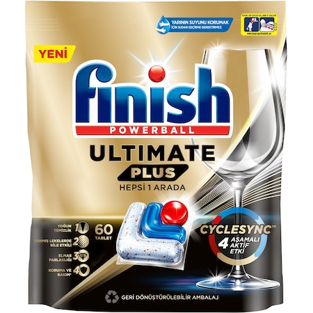 Finish Ultimate Plus Bulaşık Makinesi Deterjanı Tableti 60 Kapsül