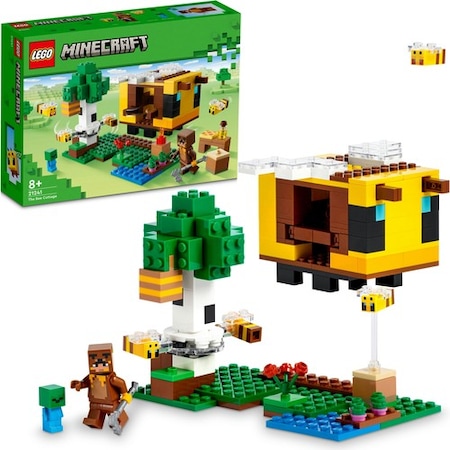 LEGO® Minecraft Arı Evi 21241 8+ Yaratıcı Oyuncak Yapım Seti - 254 Parça