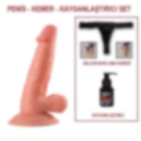 Odins Shop 17 CM Belden Bağlamalı Vantuzlu Realistik Dildo Penis Set