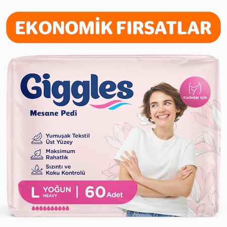 Giggles Kadın Mesane Pedi Large Yoğun 60 Adet