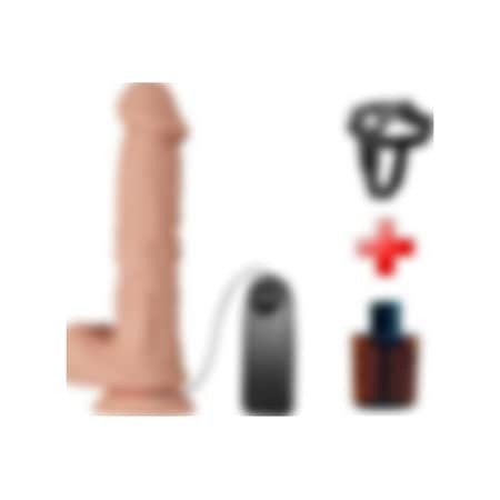 Odins Shop Belden Bağlamalı 26 CM Titreşimli Gerçekçi Kalın Dildo Penis - Bergrisi