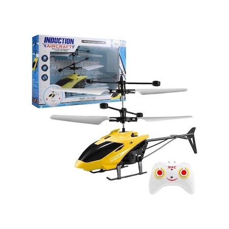 Uzaktan Kumandalı USB LED Mini RC Drone Oyuncak Helikopter Uçak Sarı