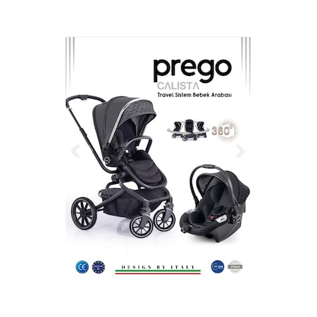 Prego Calista 2045 360 Derece Dönebilen Travel Sistem Bebek Arabası