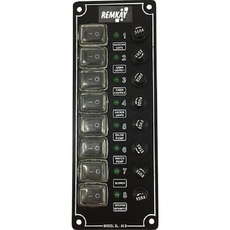 Tekne Sigorta Paneli, Karavan Sigorta Paneli, Switch Panel, 8'Li, 80X215Mm