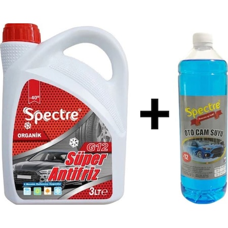 Spectre Süper -40 Antifriz 3 L Kırmızı + -12 Cam Suyu 1 L