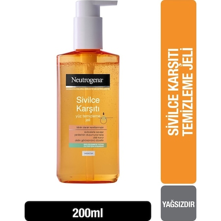 Neutrogena Sivilcelere Karşı Yüz Temizleme Jeli 200 ML