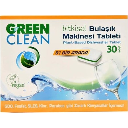 U Green Clean Bitkisel Bulaşık Makinesi Deterjanı 4 x 30 Tablet