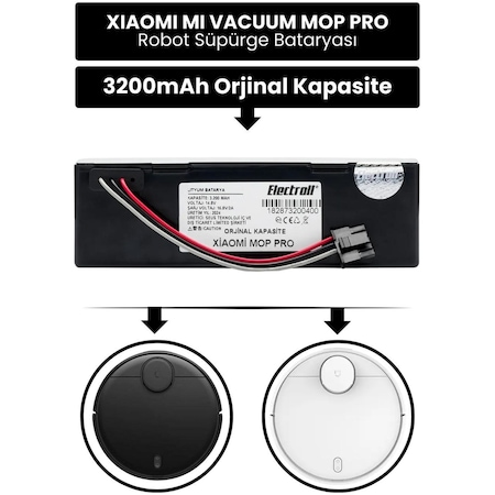 Xiaomi Mi Vacuum Mop Pro 3.200mah Pil Robot Süpürge Batarya