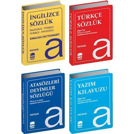 Türkçe-İngilizce Atasözleri ve Yazım Kılavuzu Sözlük Seti - Ema Kitap