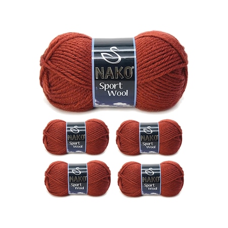 5 Adet Sport Wool Atkı Bere Ceket Yelek Örgü İpi Yünü No: 4409 K