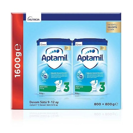 Aptamil 3 Devam Sütü Mega Paket 9-12 Ay 2 X 800 G