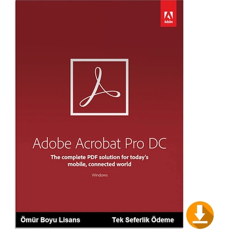 Adobe Acrobat Pro Dc Dijital Lisans - Ömür Boyu + Türkçe