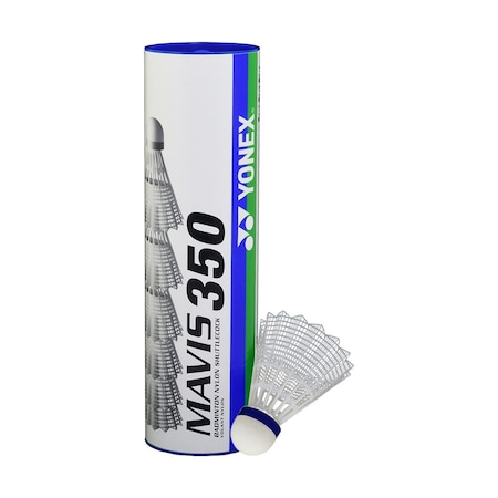 Yonex Mavis 350 6'Lı Beyaz Badminton Topu Yeşil Bant