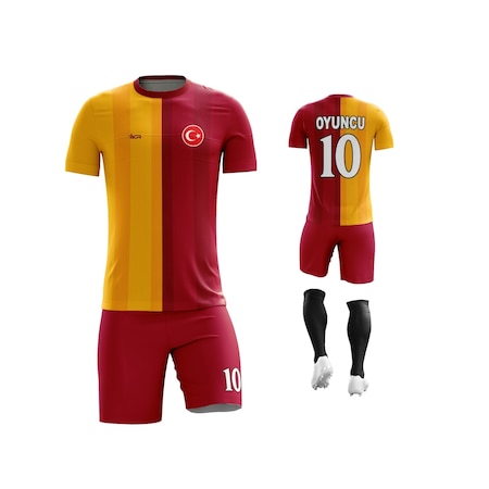 Acr Giyim Kişiye Özel Futbol Forması - Dizayn : Sarı - Kırmızı