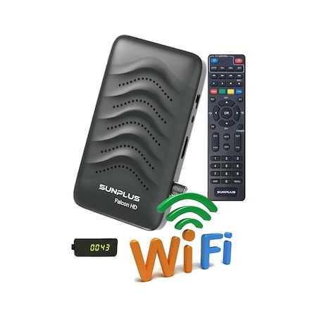 Sunplus Falcon Çanaklı - Çanaksız Wi-Fi Full HD Uydu Alıcı