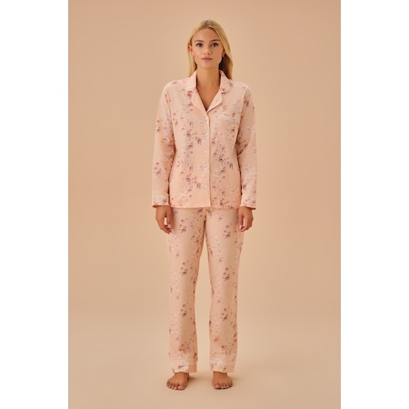 Suwen Sakura Maskülen Pijama Takımı Sh25161660b334 Pembe