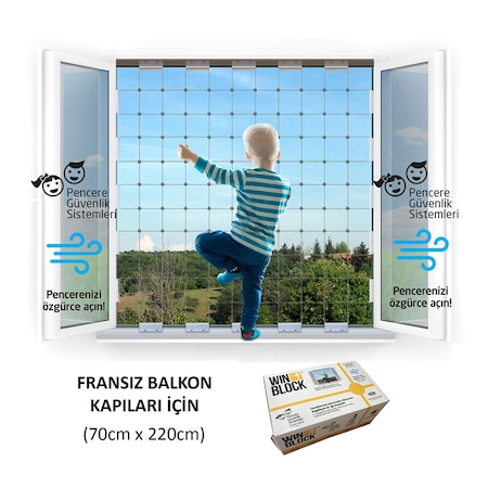 FRANSIZ BALKON KAPISI - WINBLOCK Çocuklar için Pencere Çelik Güve