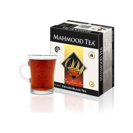 Mahmood Tea İthal Saf Seylan Bardak Poşet Çay 100'lü + Bardak